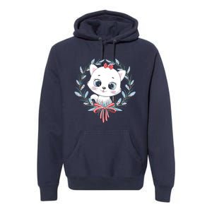 Merry Catmas Funny Cat Christmas Premium Hoodie