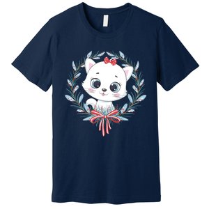 Merry Catmas Funny Cat Christmas Premium T-Shirt