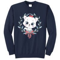 Merry Catmas Funny Cat Christmas Tall Sweatshirt