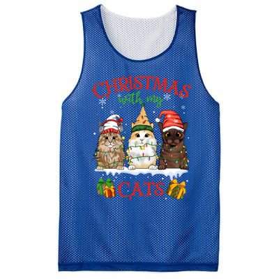 Merry Catmas Funny Christmas Cagift For Cat Lovers Gift Mesh Reversible Basketball Jersey Tank