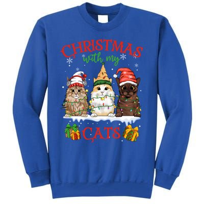 Merry Catmas Funny Christmas Cagift For Cat Lovers Gift Tall Sweatshirt