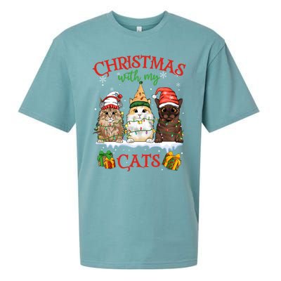 Merry Catmas Funny Christmas Cagift For Cat Lovers Gift Sueded Cloud Jersey T-Shirt