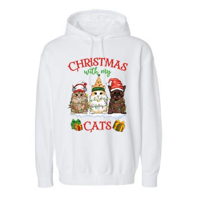 Merry Catmas Funny Christmas Cagift For Cat Lovers Gift Garment-Dyed Fleece Hoodie