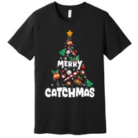 Merry Christmas Funny Gift Merry Catchmas Baseball Christmas Tree Premium T-Shirt