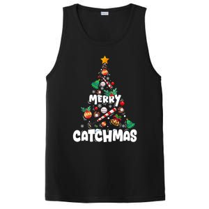 Merry Christmas Funny Gift Merry Catchmas Baseball Christmas Tree PosiCharge Competitor Tank