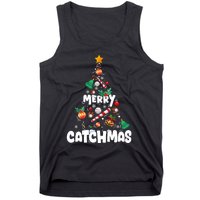 Merry Christmas Funny Gift Merry Catchmas Baseball Christmas Tree Tank Top