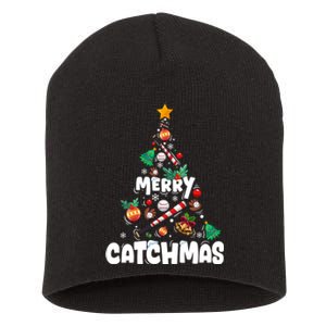 Merry Christmas Funny Gift Merry Catchmas Baseball Christmas Tree Short Acrylic Beanie