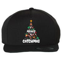 Merry Christmas Funny Gift Merry Catchmas Baseball Christmas Tree Wool Snapback Cap