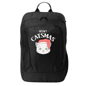 Meowy Catsmas Funny Gift City Backpack