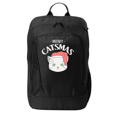 Meowy Catsmas Funny Gift City Backpack