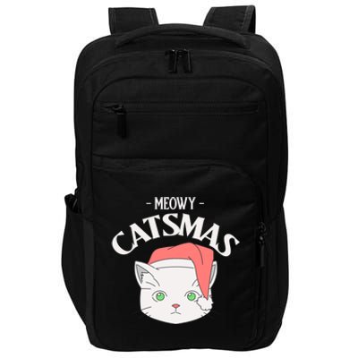 Meowy Catsmas Funny Gift Impact Tech Backpack