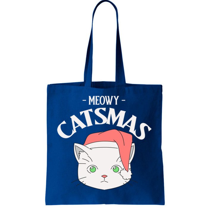 Meowy Catsmas Funny Gift Tote Bag