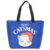 Meowy Catsmas Funny Gift Zip Tote Bag