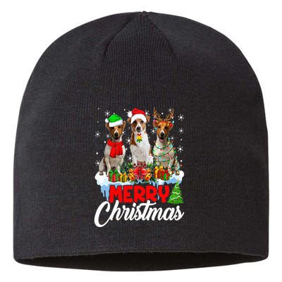 Merry Christmas Funny Jack Russell Terrier Dog Lover Xmas Sustainable Beanie