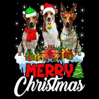Merry Christmas Funny Jack Russell Terrier Dog Lover Xmas 16 in Basic Backpack