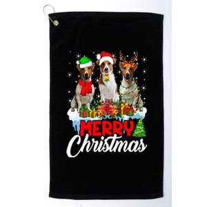 Merry Christmas Funny Jack Russell Terrier Dog Lover Xmas Platinum Collection Golf Towel