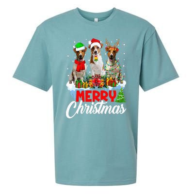 Merry Christmas Funny Jack Russell Terrier Dog Lover Xmas Sueded Cloud Jersey T-Shirt