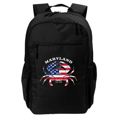 Maryland Crab Flag Patriotic and Quirky Summertime USA Backpack