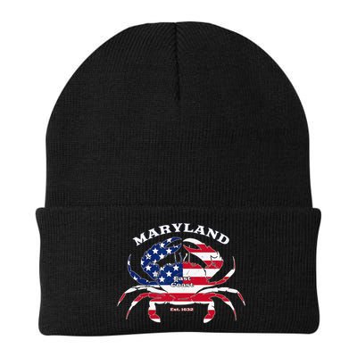 Maryland Crab Flag Patriotic and Quirky Summertime USA Beanie