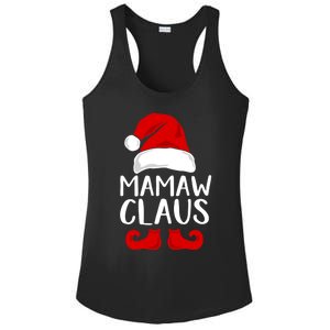 Mamaw Claus Funny Grandma Santa Claus Red Christmas Hat Gift Ladies PosiCharge Competitor Racerback Tank