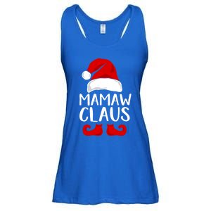 Mamaw Claus Funny Grandma Santa Claus Red Christmas Hat Gift Ladies Essential Flowy Tank