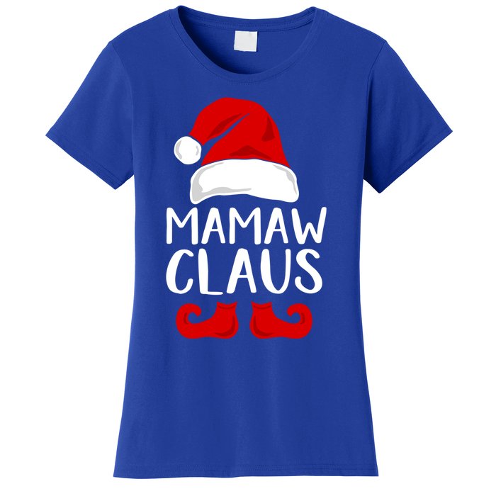 Mamaw Claus Funny Grandma Santa Claus Red Christmas Hat Gift Women's T-Shirt