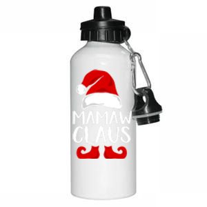 Mamaw Claus Funny Grandma Santa Claus Red Christmas Hat Gift Aluminum Water Bottle