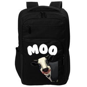 Moo Cow Farmer Farming Farm Contryside Trending Gift Cow Lover Impact Tech Backpack