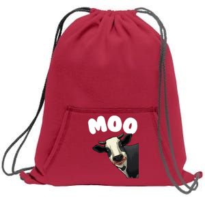 Moo Cow Farmer Farming Farm Contryside Trending Gift Cow Lover Sweatshirt Cinch Pack Bag