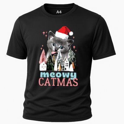 Meowy Catmas Funny Christmas Cat Meme Ugly Xmas Gift Cute Performance Shirt