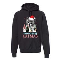 Meowy Catmas Funny Christmas Cat Meme Ugly Xmas Gift Cute Premium Hoodie