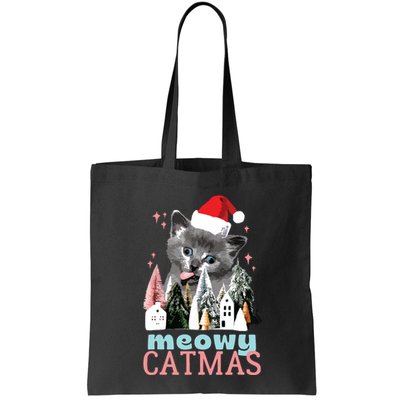 Meowy Catmas Funny Christmas Cat Meme Ugly Xmas Gift Cute Bag