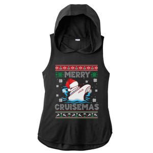 Merry Cruisemas Funny Cruise Ship Family Ugly Christmas Ladies PosiCharge Tri-Blend Wicking Draft Hoodie Tank