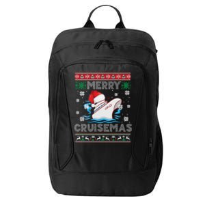 Merry Cruisemas Funny Cruise Ship Family Ugly Christmas City Backpack