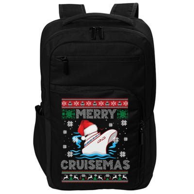 Merry Cruisemas Funny Cruise Ship Family Ugly Christmas Impact Tech Backpack