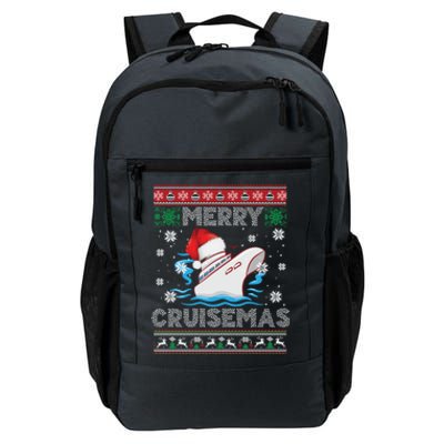 Merry Cruisemas Funny Cruise Ship Family Ugly Christmas Daily Commute Backpack