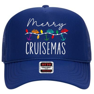 Merry Cruisemas Family Cruise Christmas Cruisin Crew  High Crown Mesh Back Trucker Hat