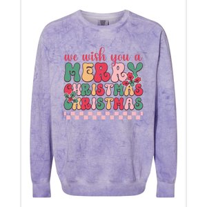 Merry Christmas Festive Greetings Colorblast Crewneck Sweatshirt