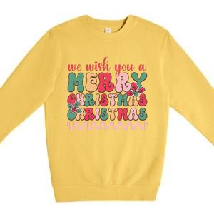 Merry Christmas Festive Greetings Premium Crewneck Sweatshirt