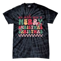 Merry Christmas Festive Greetings Tie-Dye T-Shirt