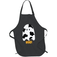 Moo! Cute Funny Cow Print Ghost Halloween Apron