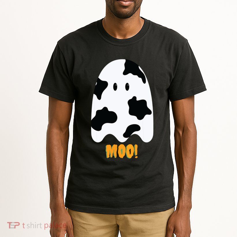Moo! Cute Funny Cow Print Ghost Halloween Tall T-Shirt
