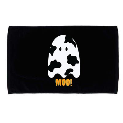 Moo! Cute Funny Cow Print Ghost Halloween Microfiber Hand Towel