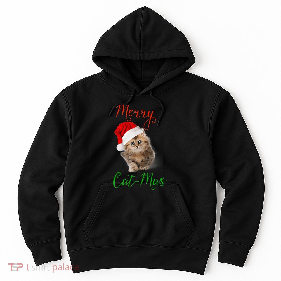 Merry Catmas Funny Christmas Holiday  Cat Kitten Hoodie