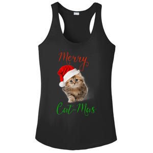 Merry Catmas Funny Christmas Holiday  Cat Kitten Ladies PosiCharge Competitor Racerback Tank