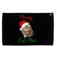 Merry Catmas Funny Christmas Holiday  Cat Kitten Grommeted Golf Towel