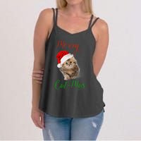 Merry Catmas Funny Christmas Holiday  Cat Kitten Women's Strappy Tank