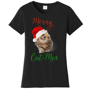 Merry Catmas Funny Christmas Holiday  Cat Kitten Women's T-Shirt