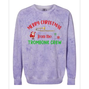 Merry Christmas From The Trombone Crew Band Member Musician Colorblast Crewneck Sweatshirt