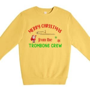 Merry Christmas From The Trombone Crew Band Member Musician Premium Crewneck Sweatshirt